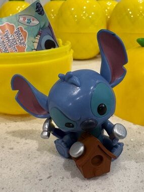 Disney Stitch Building a Birdhouse 2” Figurine from Pineapple Mystery Collection